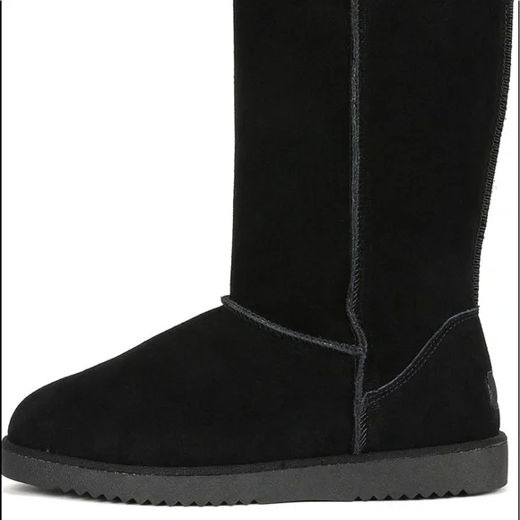 NEW DREAM PAIRS New Mid Calf Black Women's Short Sheepskin Boots US10 - Picture 3 of 9